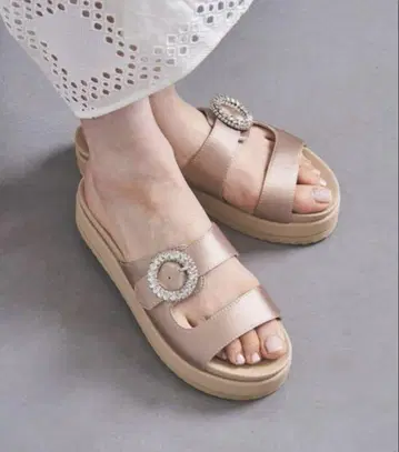 UNITED ARROWS 유나이티드 애로우즈 새틴 비쥬 뮬