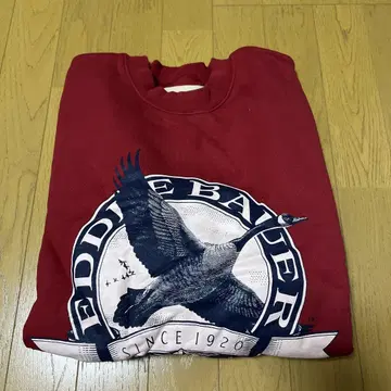 Eddie Bauer 빨간색 맨투맨 M 미사용품 택 포함 새상품