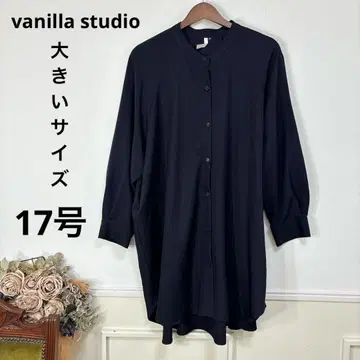 새상품급 빅 사이즈 vanilla studio 블랙 셔츠 17호