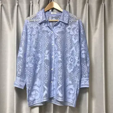 FRAY I.D 패널 레이스 원업 칼라 셔츠