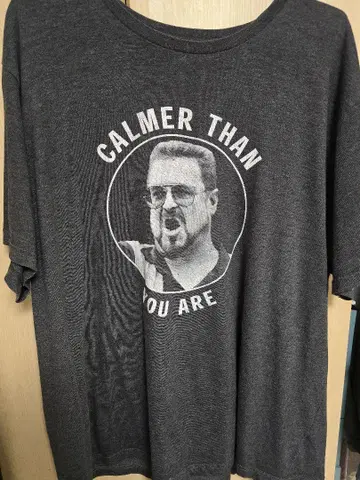 영화 빅 리보우스키 T셔츠 CALMER THAN YOU ARE 빅 사이즈