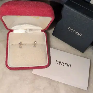 새상품 보증서 포함 TSUTSUMI 10K 펄 귀걸이