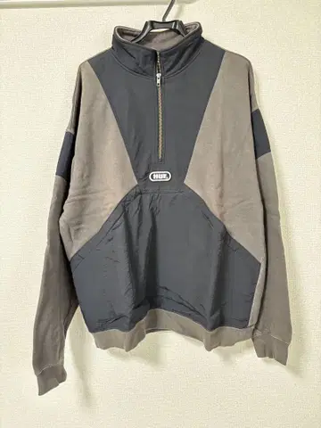 HUF 카키 하프 지퍼