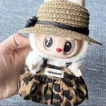 러브럽 레오파드 무늬 드레스와 모자 3세트