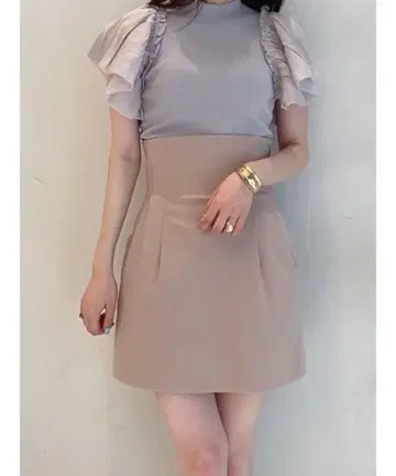 SNIDEL 하이웨스트 스카쇼팬 0사이즈