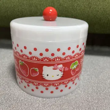 산리오 헬로키티 딸기 무늬 플라스틱 케이스 소품함