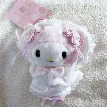 봉제 인형 산리오 마스코트 화이트 프릴 마이멜로디