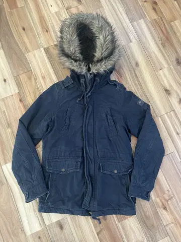 Abercrombie&Fitch 네이비 다운 자켓 M 퍼 포함