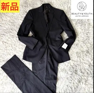 [ 미사용 ] 유나이티드 애로우즈 수트 셋업 네이비 화이트 라벨