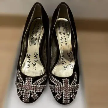 Bridget Birkin 다크 브라운 크리스탈 펌프스