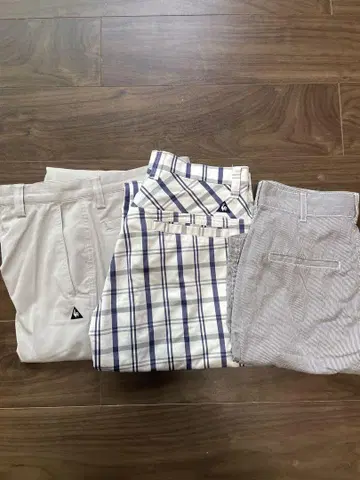 르꼬끄 남성 바지 3종 세트 (카고 체크 그레이)