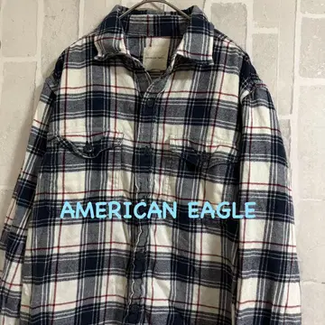 구제 의류 AMERICAN EAGLE 체크 무늬 플란넬 셔츠 S 사이즈
