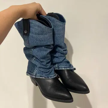 DENIM WESTERN 부츠 moussy 웨스턴 부츠 2wav