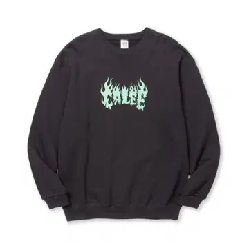 [ CALEE ] FLAME DRAGON LOGO CREW NECK SW