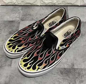 VANS 28.5cm 스니커즈 신발 슬립온 프레임 파이어