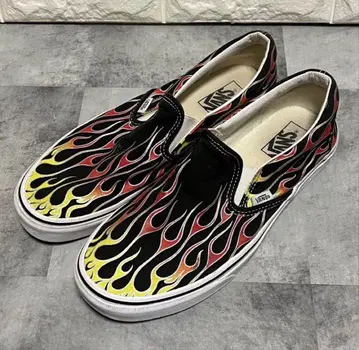 VANS 28.5cm 스니커즈 신발 슬립온 프레임 파이어