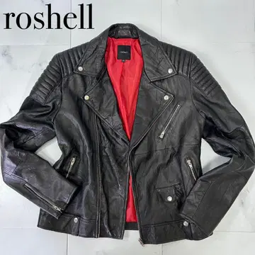 XL 사이즈 roshell 퀼팅 가죽 라이더 자켓 블랙