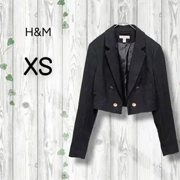 에이치앤엠 H&M 크롭 자켓 숏 기장 멋진 블랙