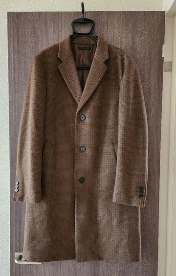 유니클로 UNIQLO 울 체스터 코트 남성용 M 사이즈 브라운