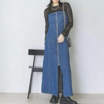 [ JEANASIS ] 2WAY 데님 베어 원피스