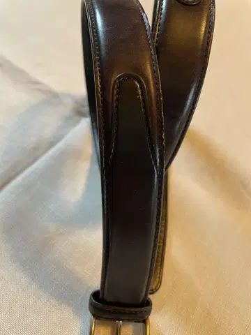 바니스뉴욕 가죽 벨트 34/85 쉘 코도반 다크 브라운