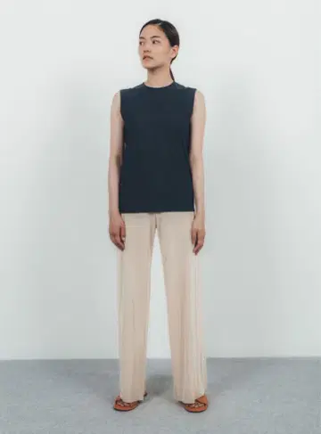 STUNNING LURE 플리츠 와이드 팬츠 스터링 루어