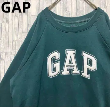 GAP 애슬레틱 맨투맨 트레이닝복 자수 와이드 소매 크롭 기장 아이묭 M