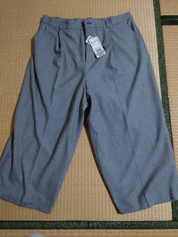 빅 사이즈 언타이틀 그레이 와이드 팬츠 5L