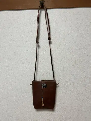브라운 가죽 미니 백