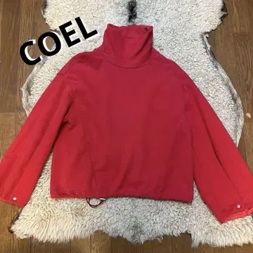COEL 스핀들 하이넥 맨투맨 레드