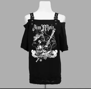 DimMoire Dig in Skull 오프숄더 T