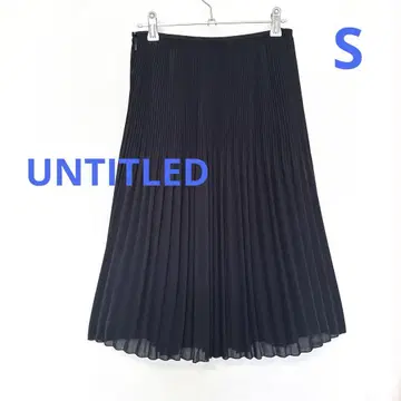 새상품급 UNTITLED 세레모니 플레어 스커트 S 네이비
