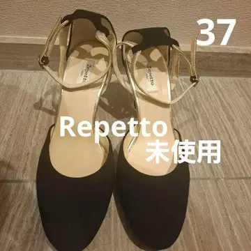미사용 Repetto 레페토 블랙 스트랩 하이힐 37