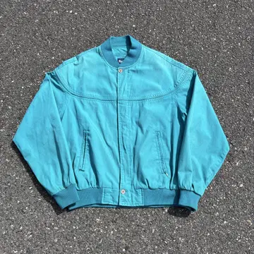 80s Par Four Turquoise Bomber Jacket