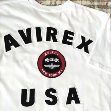 [새상품급] AVIREX 아비렉스 T 셔츠 반팔 화이트 XL