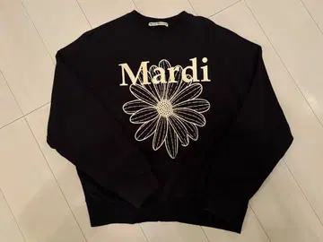 Mardi 꽃무늬 프린트 블랙 트레이닝복