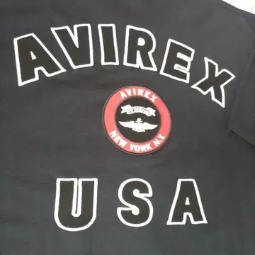 [미사용 새상품] AVIREX 아비렉스 T 셔츠 반팔 블랙 XL