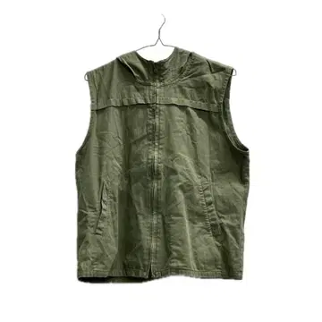 Military-style khaki zip vest