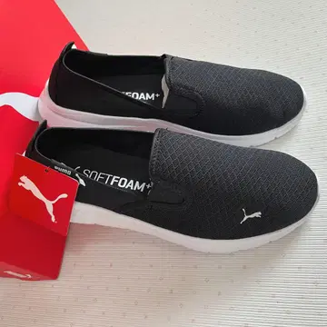 PUMA 미사용/SOFTFOAM+/슬립온/블랙/26cm