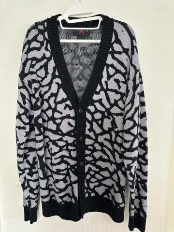 Jordan 제브라 패턴 애니멀 프린트 가디건