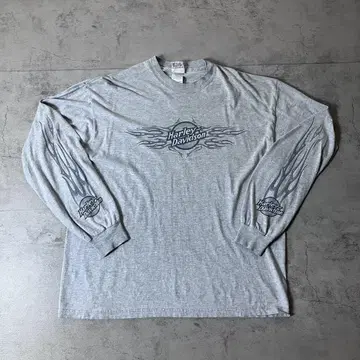 00s USA Harley-Davidson 양쪽 소매 프레임 롱T XL