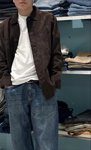 바나나 리퍼블릭 브라운 스웨이드 자켓