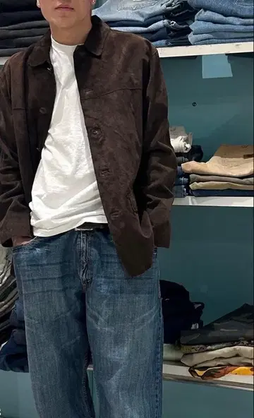 바나나 리퍼블릭 브라운 스웨이드 자켓