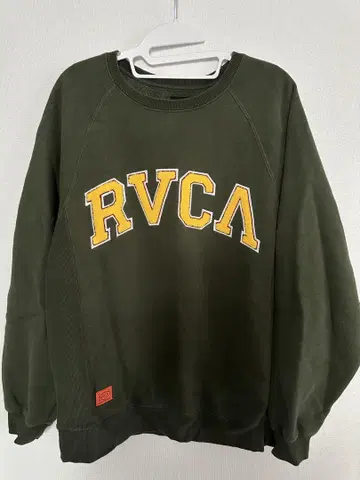 RVCA 올리브 그린 래글런 맨투맨