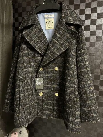 Blues in the P-Coat (Checked Brown)