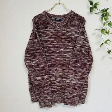 새상품급 Navy V넥 니트 [ XL ] 마룬 계열