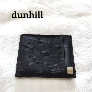 던힐 접이식 지갑 엠보싱 가공 로고 플레이트 D8 디에이트 블랙