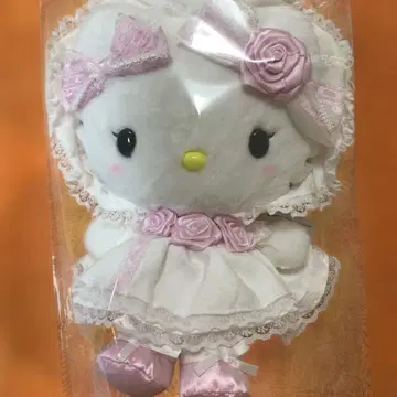 헬로키티 봉제 인형 화이트 프릴 디자인 산리오