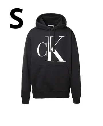 미사용 새상품 S Calvin Klein 블랙 후드 부착 후드티