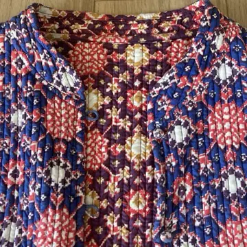 인도 퀼팅 자켓 래리 퀼트 칸타 자수 블록 프린트